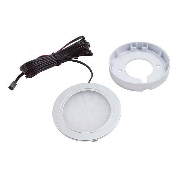 LUNA Светодиодный светильник точечный круглый, серебро, 12V, нейтральный белый 4000К, 2W