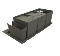 Система хранения в базу 900 (2 ведра + 2 контейнера), отделка орион серый